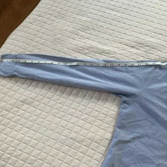 Brooklyn Tailors Blue and White Button-Down Shirt, Slim Medium - Picture 6 of 10